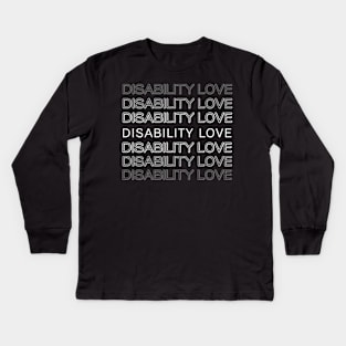 Disability Love ver. 5 white Kids Long Sleeve T-Shirt